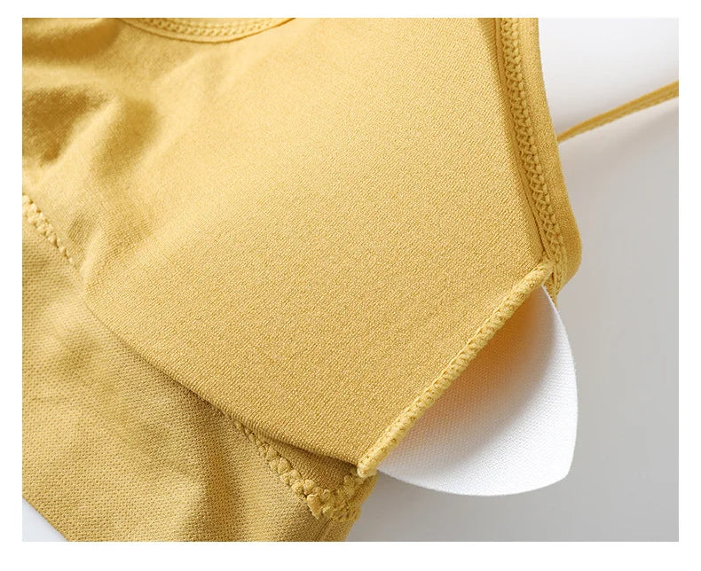 Seamless Cotton Ribbed Bra and Panty Set