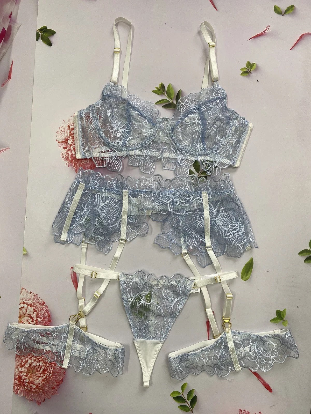 Elegant Lace Wedding Boudoir Lingerie Set