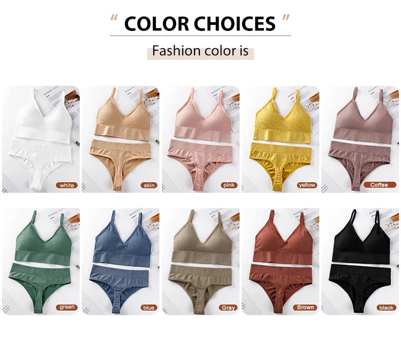Comfortable Bralette and Thong Set