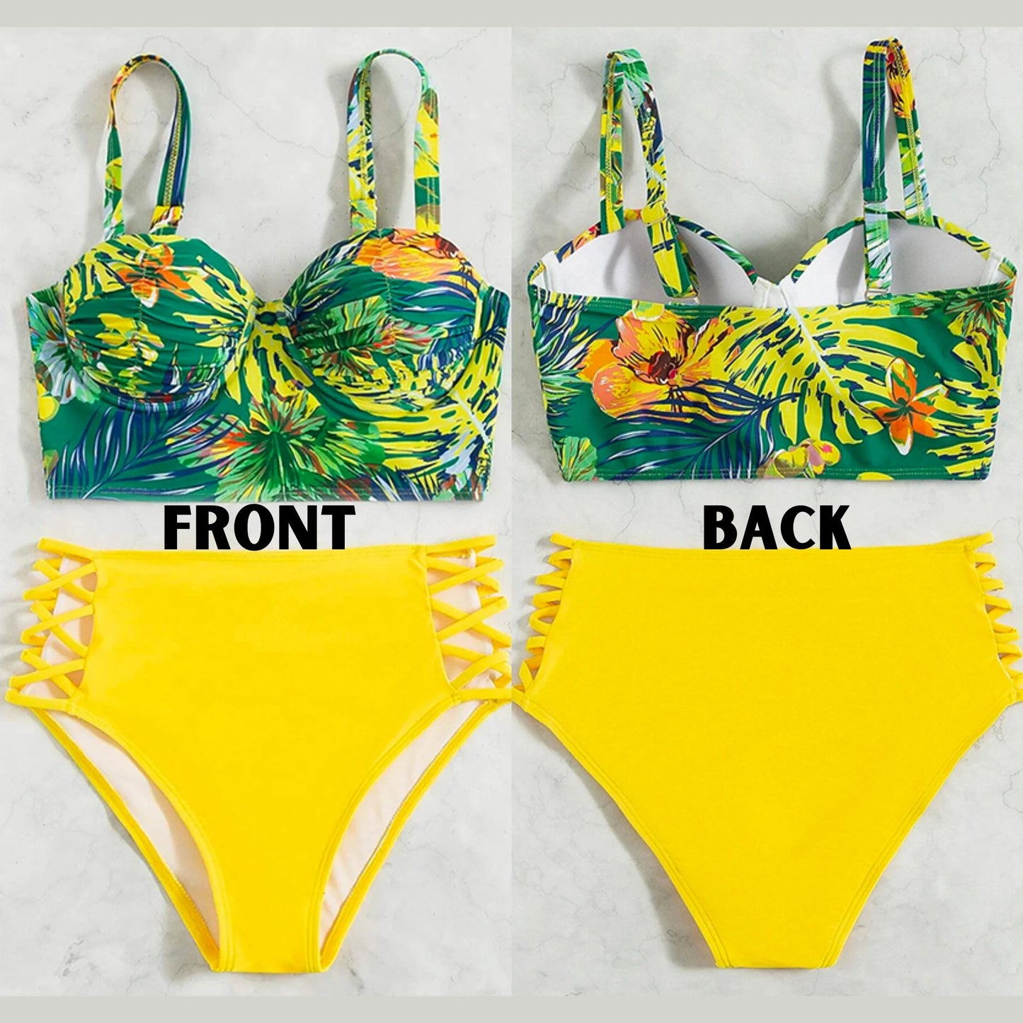 Two Piece High Waist Swimsuit