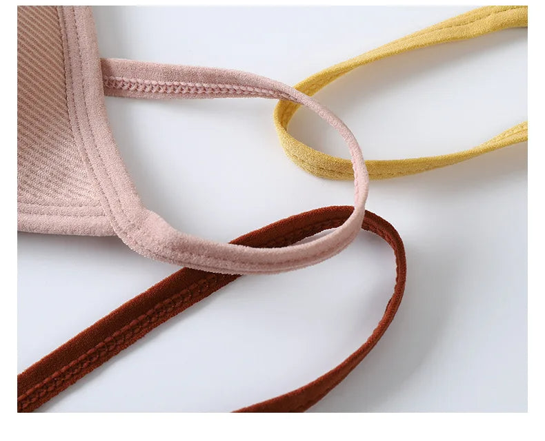 Seamless Cotton Ribbed Bra and Panty Set