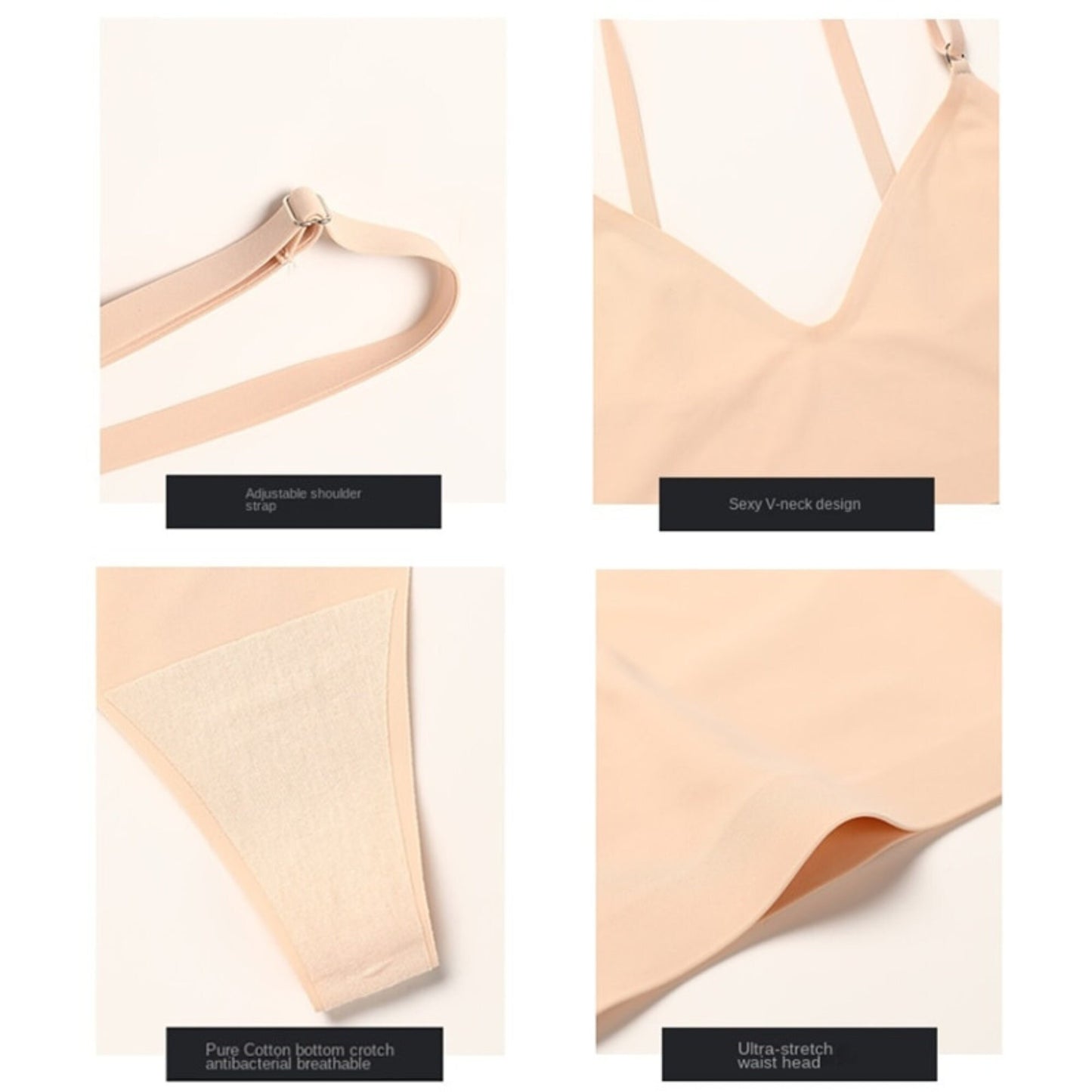 Ice Silk Spandex Seamless Lingerie Set