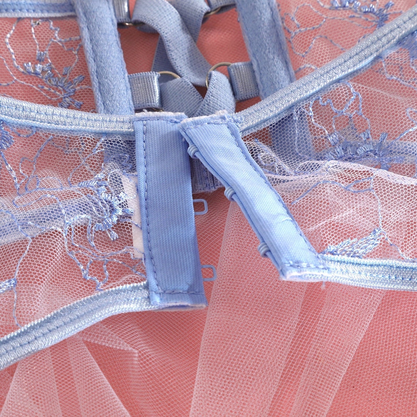 See Through Lace Lingerie Boudoir Set