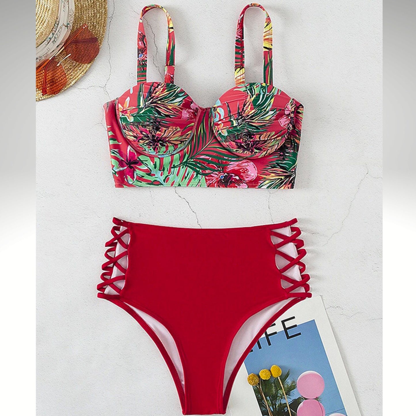 Two Piece High Waist Swimsuit