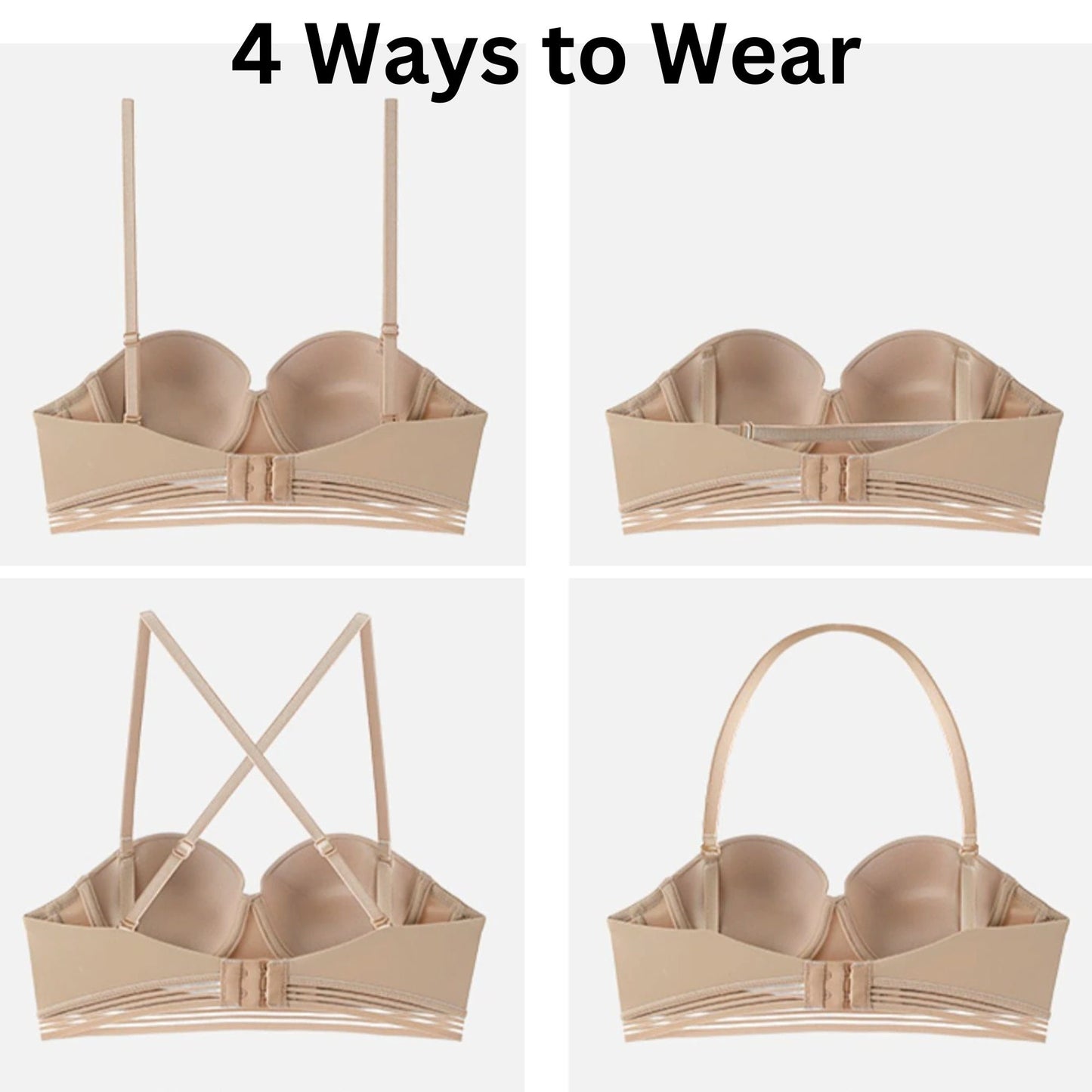 Removable Strap Low Back Brassiere