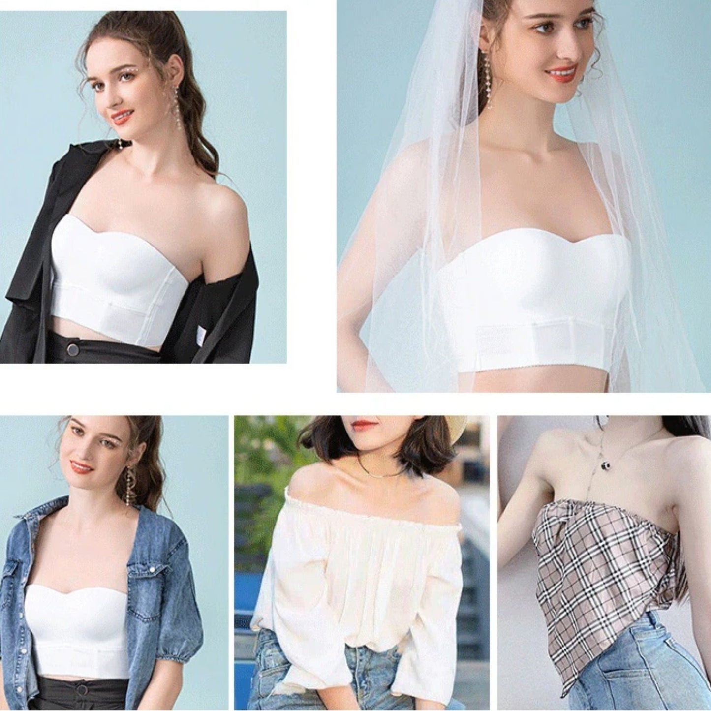 Strapless Bralette Tube Top
