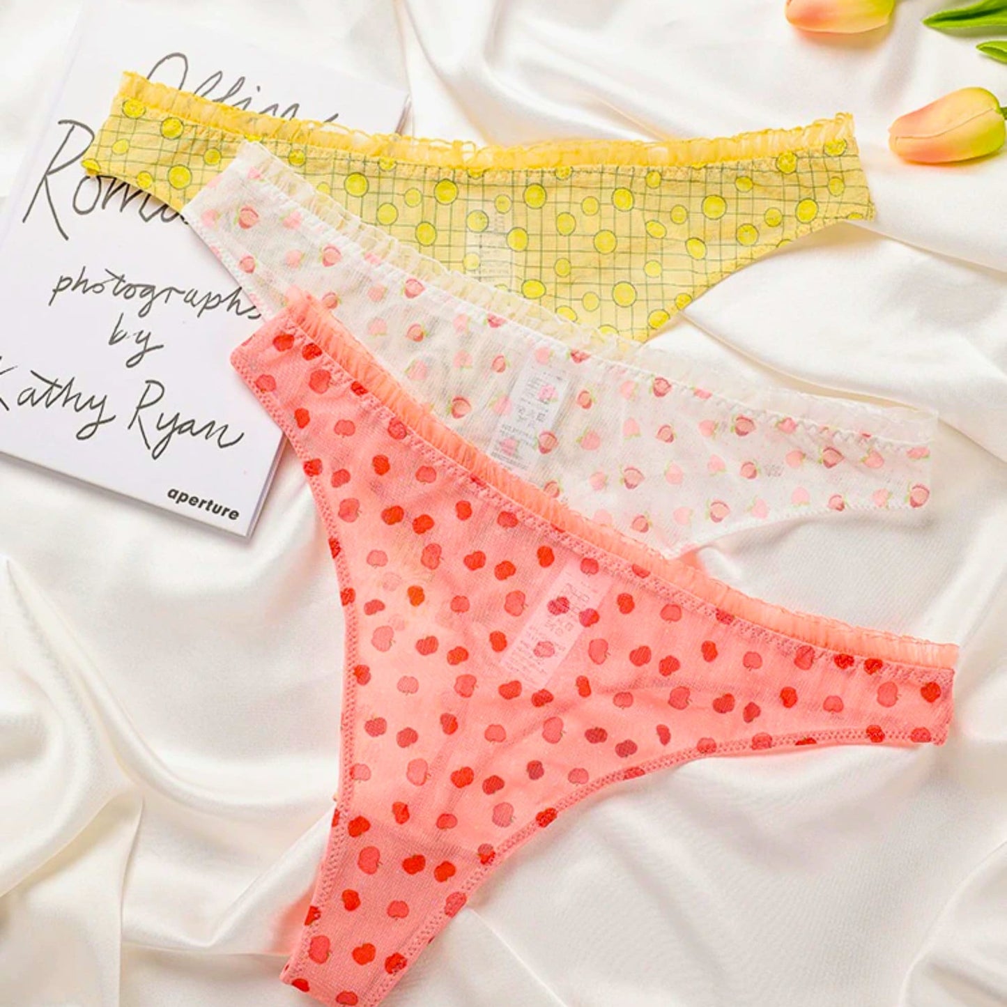 Cute Colorful Sheer Underwear, Sheer Bikini