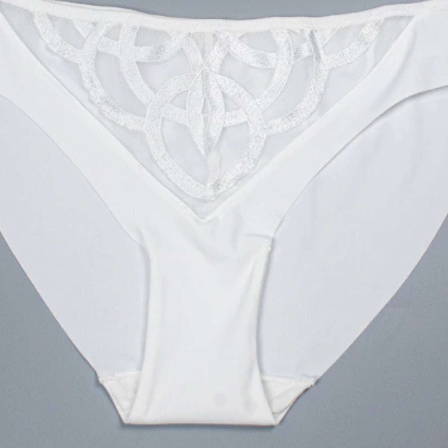 Wedding Lingerie See Through Racerback Non Wire White Lingerie Set