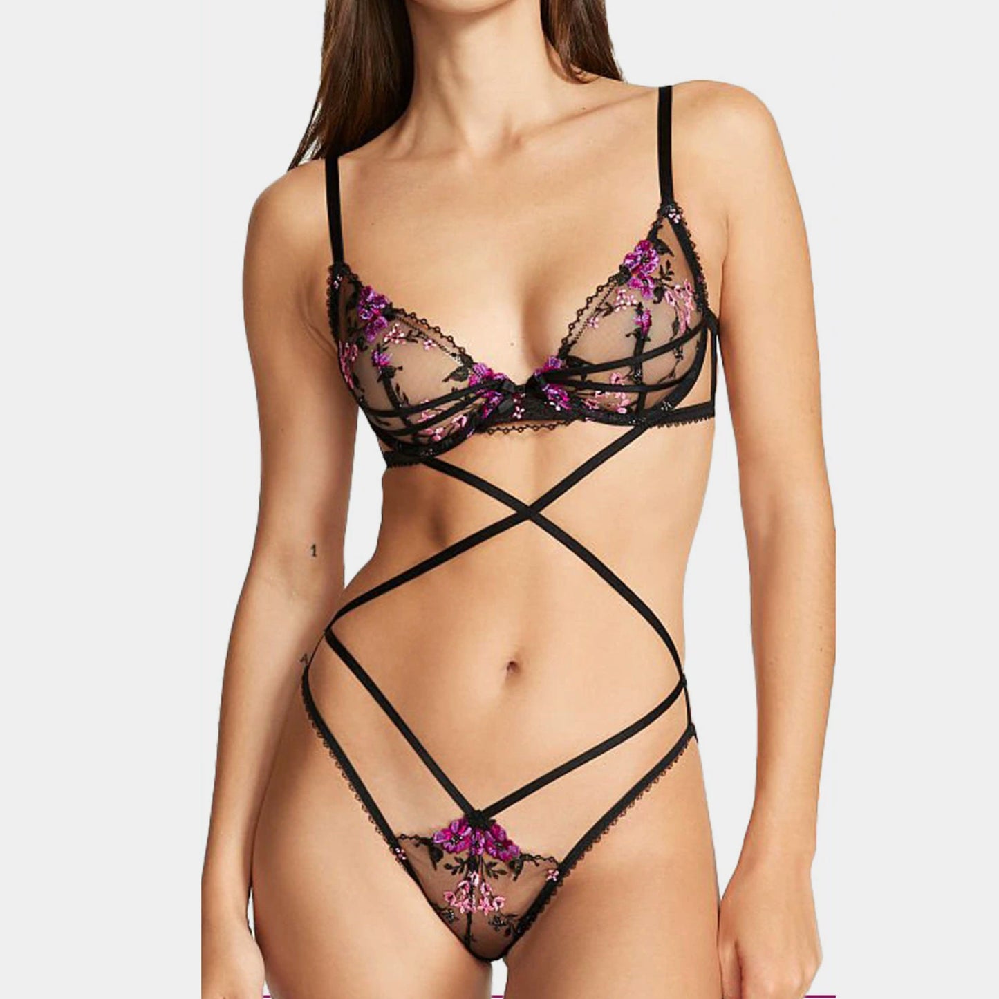 Uncensored Strappy Lingerie Set