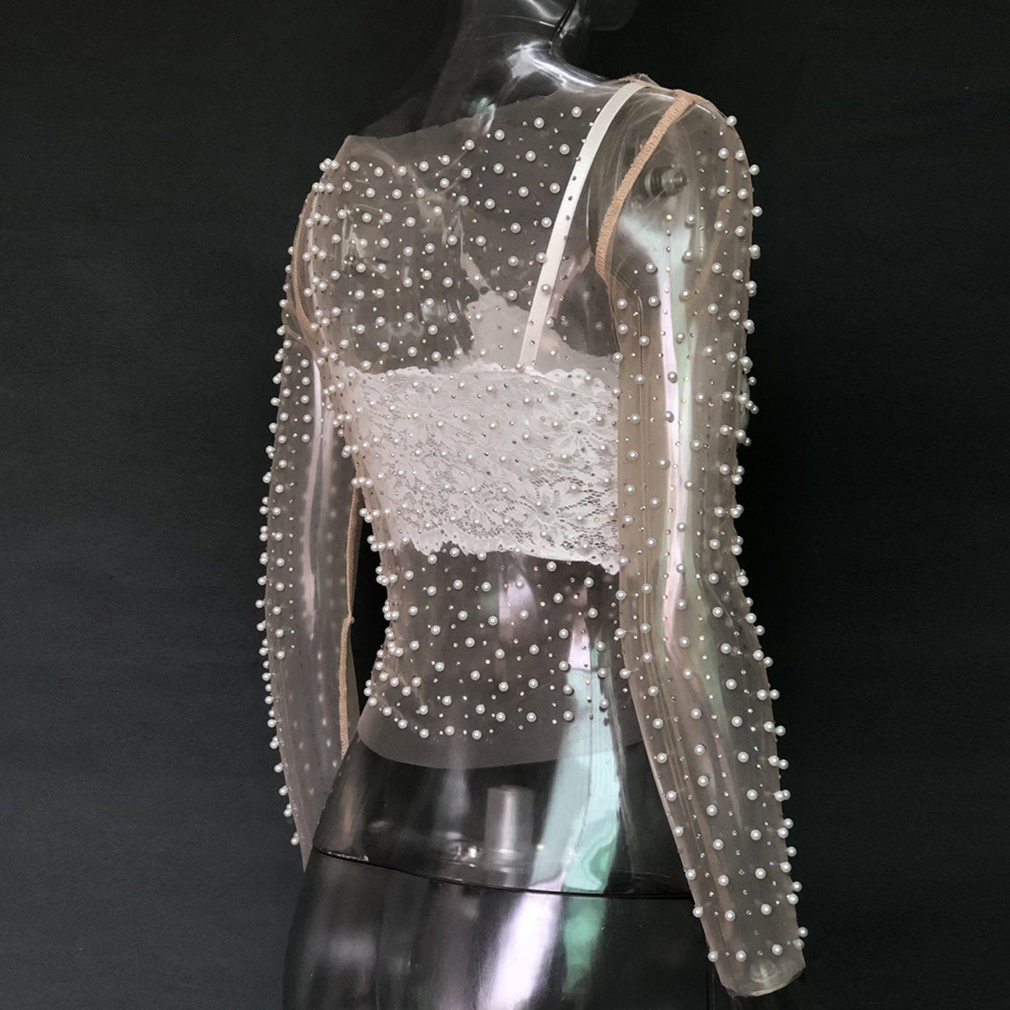 See Through Wedding Lingerie Tops Pearl Glam and Glitz