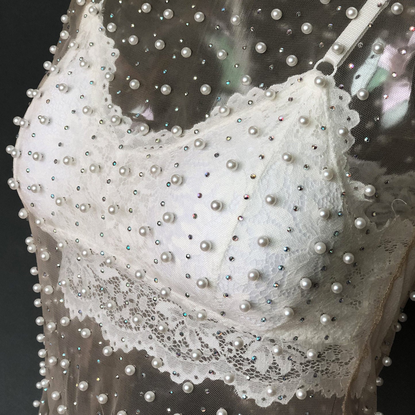 See Through Wedding Lingerie Tops Pearl Glam and Glitz