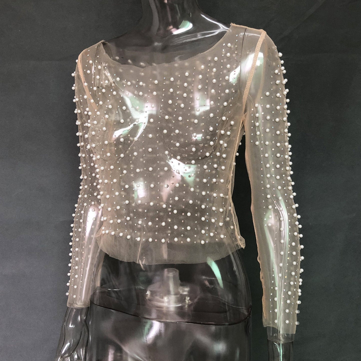 See Through Wedding Lingerie Tops Pearl Glam and Glitz