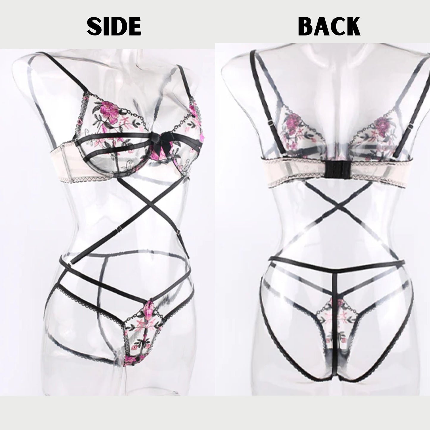 Uncensored Strappy Lingerie Set