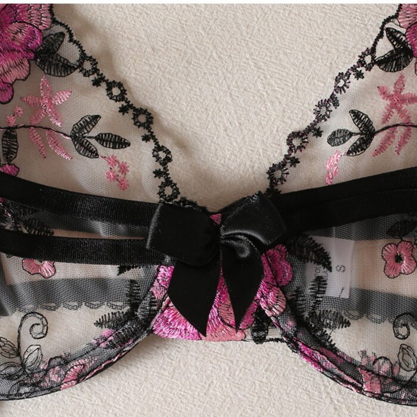 See Through String Crotchless Boudoir Lingerie