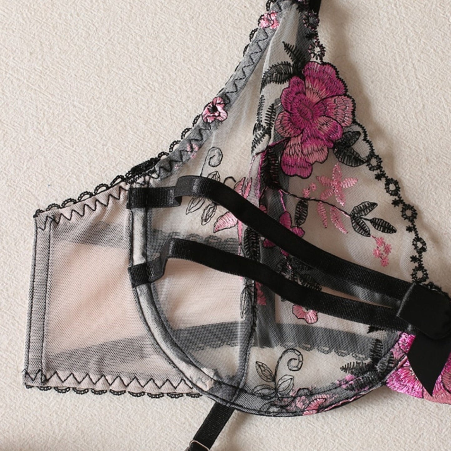 See Through String Crotchless Boudoir Lingerie