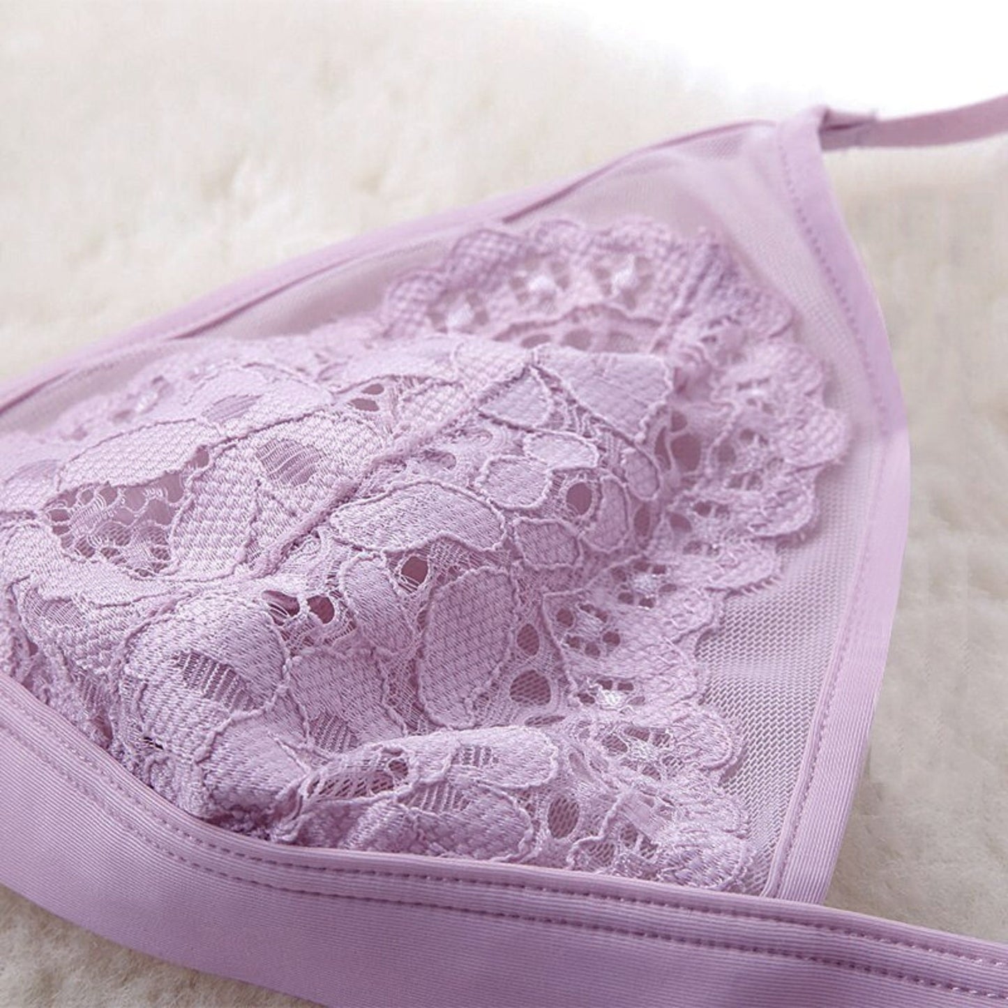 Non Wire Mesh Lace Bra and Panty Set
