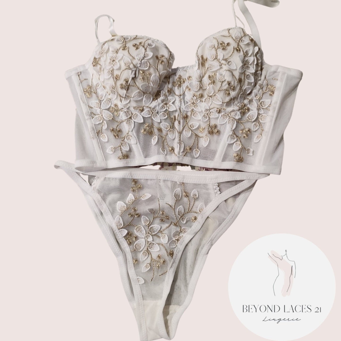 Wedding Corset Top Lingerie, See Through Elegant Embroidered Bralette