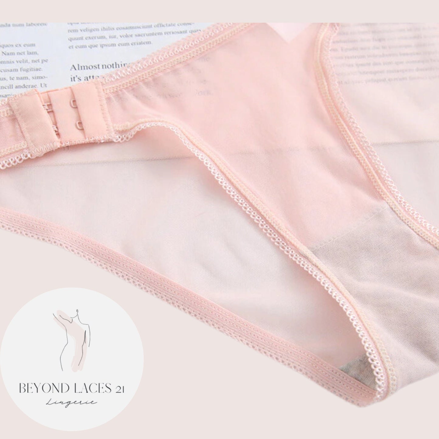 Underwear Mesh See-through Unique Side Hook and Eye