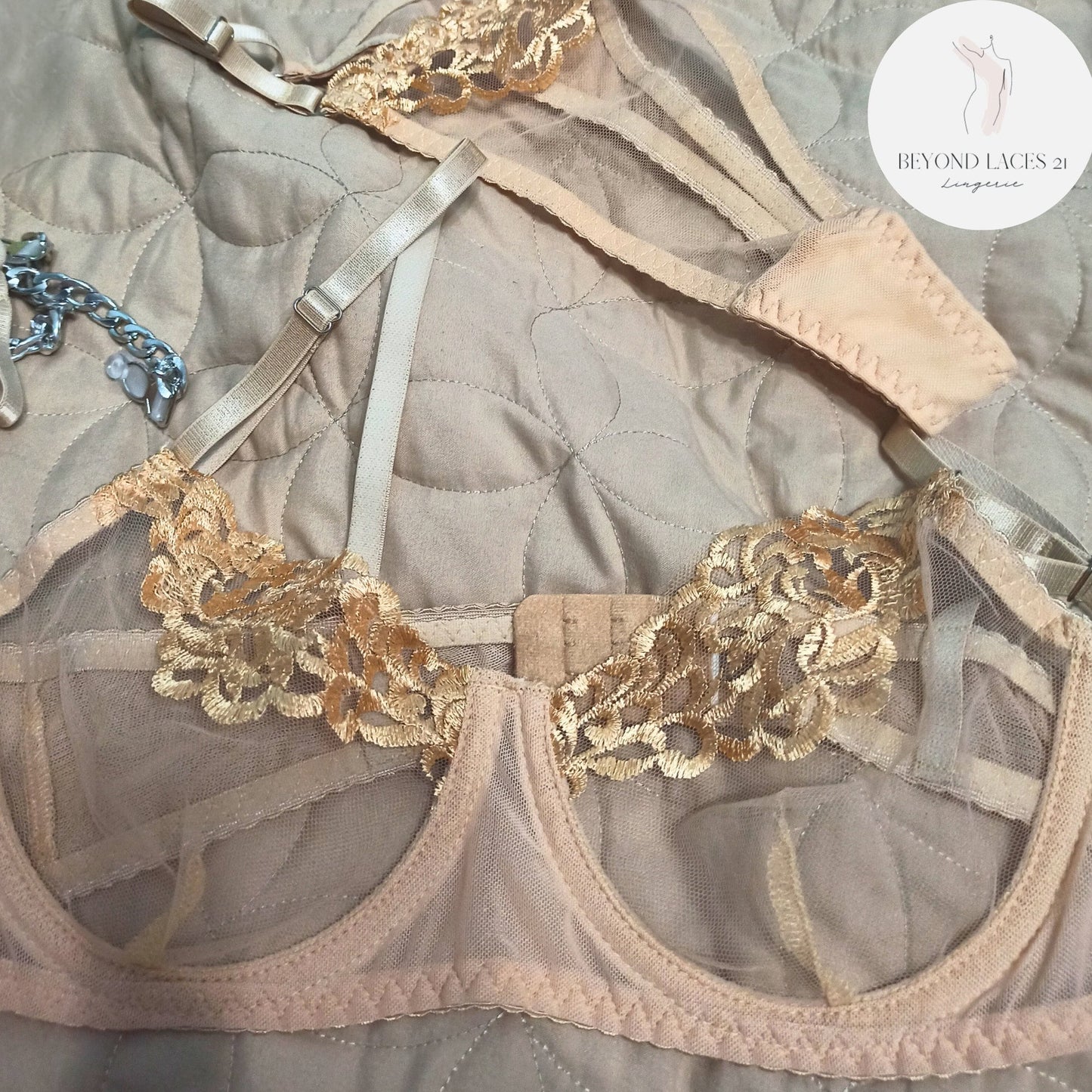 Audrey Chain Garter Boudoir Lingerie Set